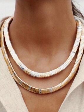 New! Zara Mixed Metal Gold Stack Necklace (1011) NWOT